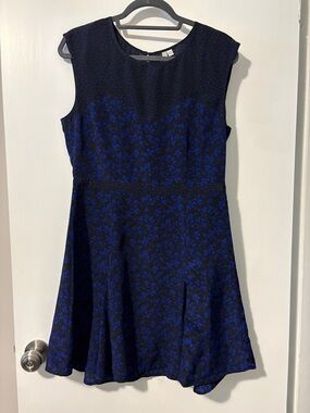 Urban Outfitters Black and Blue Floral Mini Dress